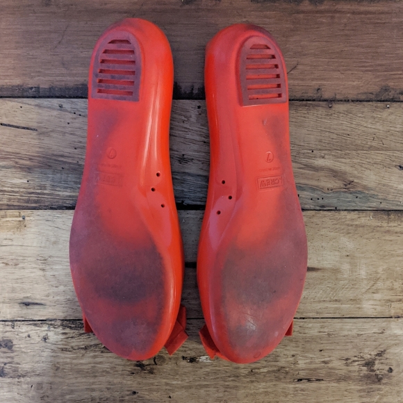 SOLD! J.Crew Red Bow Ballet Flat Jelly - Picture 5 of 5